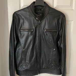 7 Diamonds black leather jacket (Men’s)
